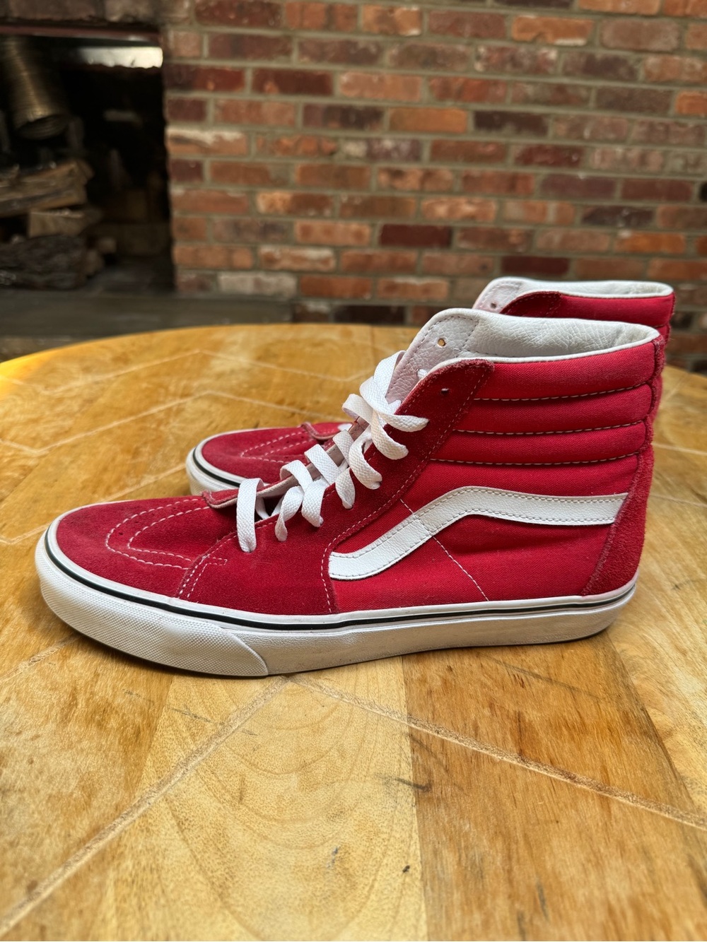 Vans Old School Red High-Top Skate Sneakers